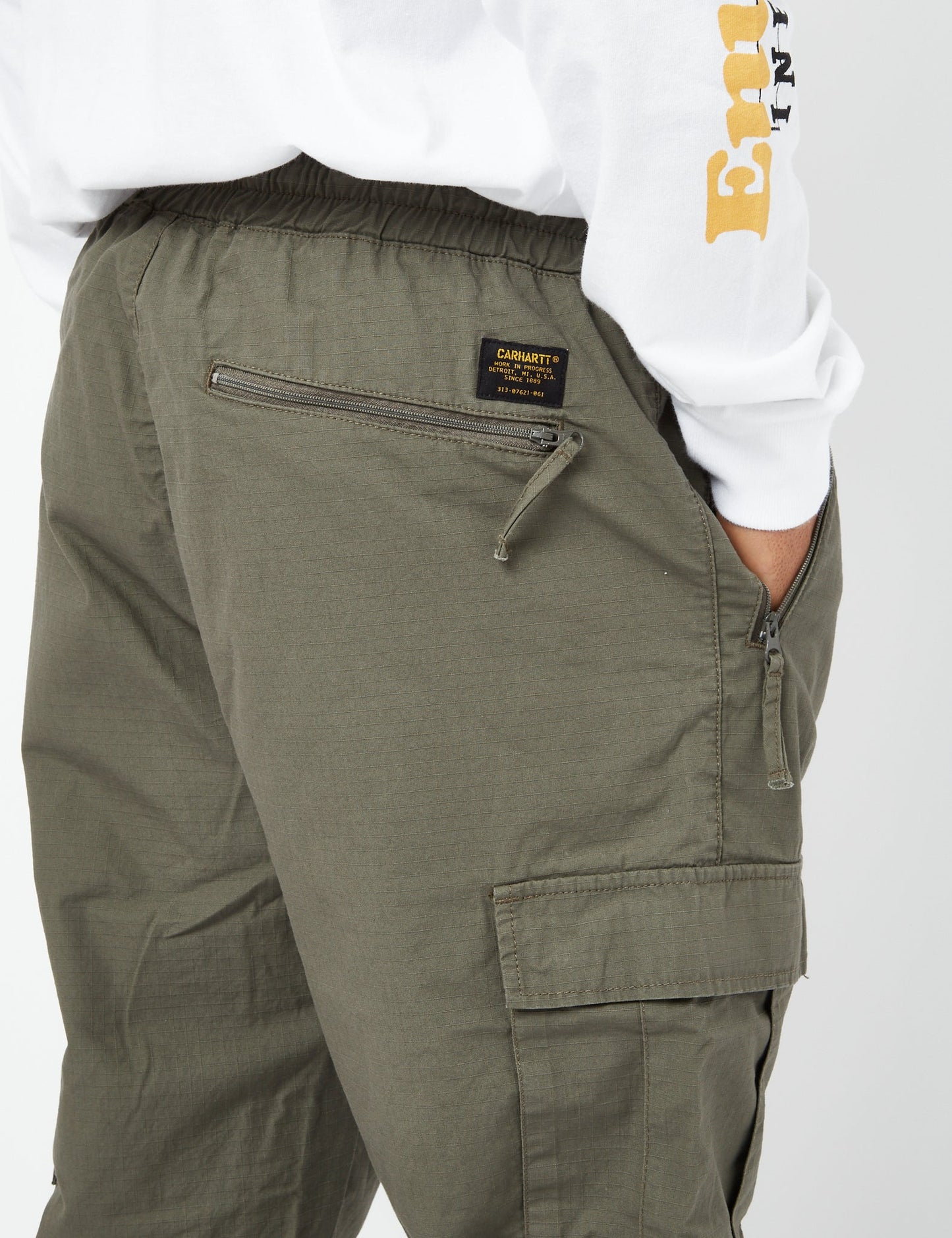 Pantalon de jogging cargo (Ripstop) - Vert algue