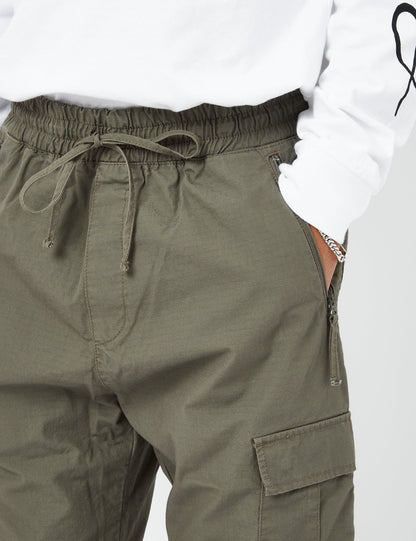 Pantalon de jogging cargo (Ripstop) - Vert algue