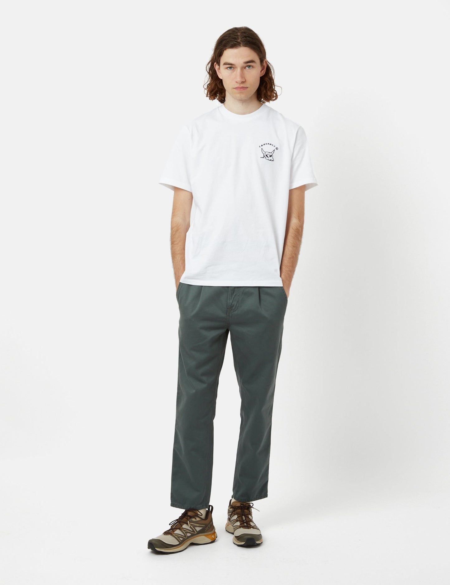 Pantalon Abbott (coupe fuselée normale) - Vert Jura