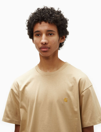 T-shirt Chase (ample) - Sable Kaki/Or