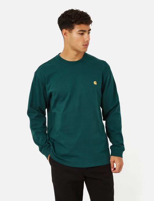 Chase Langarm-T-Shirt (locker sitzend) – Botanic Green