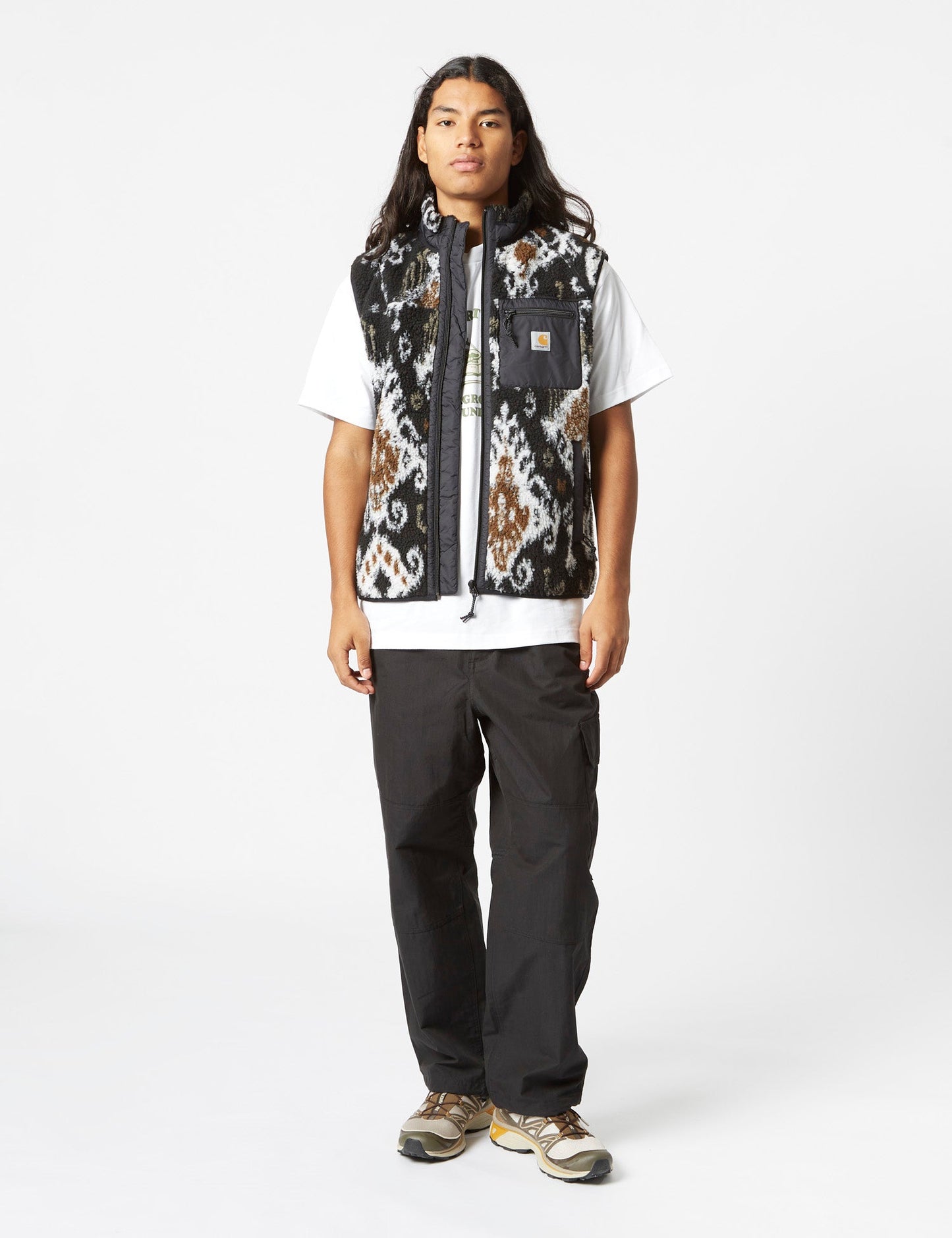 Polaire Prentis Vest (Jacquard Baru) - Noir