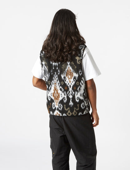 Polaire Prentis Vest (Jacquard Baru) - Noir