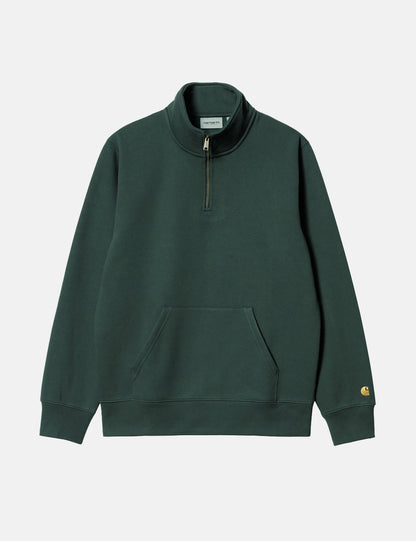 Sweat-shirt zippé Chase Neck - Vert genévrier