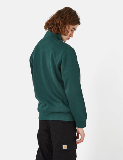 Sweat-shirt zippé Chase Neck - Vert botanique