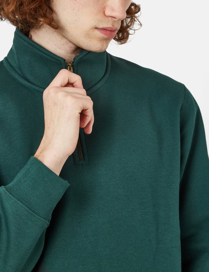 Sweat-shirt zippé Chase Neck - Vert botanique