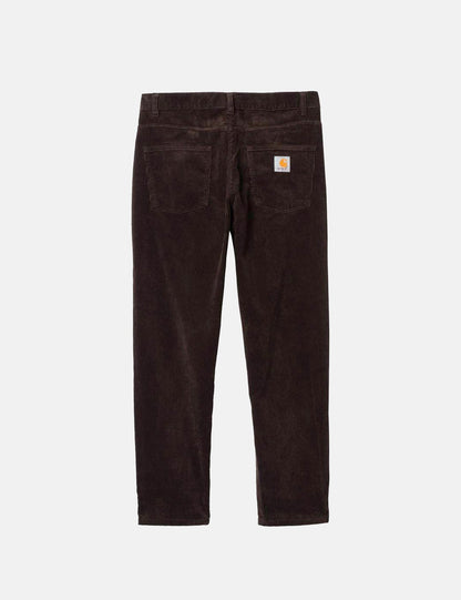 Pantalon Newel en velours côtelé (coupe décontractée) - Marron Terre d'Ombre Foncée
