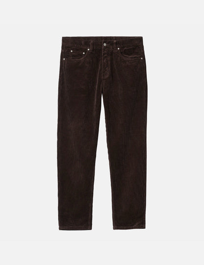 Pantalon Newel en velours côtelé (coupe décontractée) - Marron Terre d'Ombre Foncée