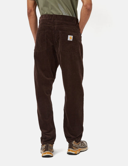 Pantalon Newel en velours côtelé (coupe décontractée) - Marron Terre d'Ombre Foncée