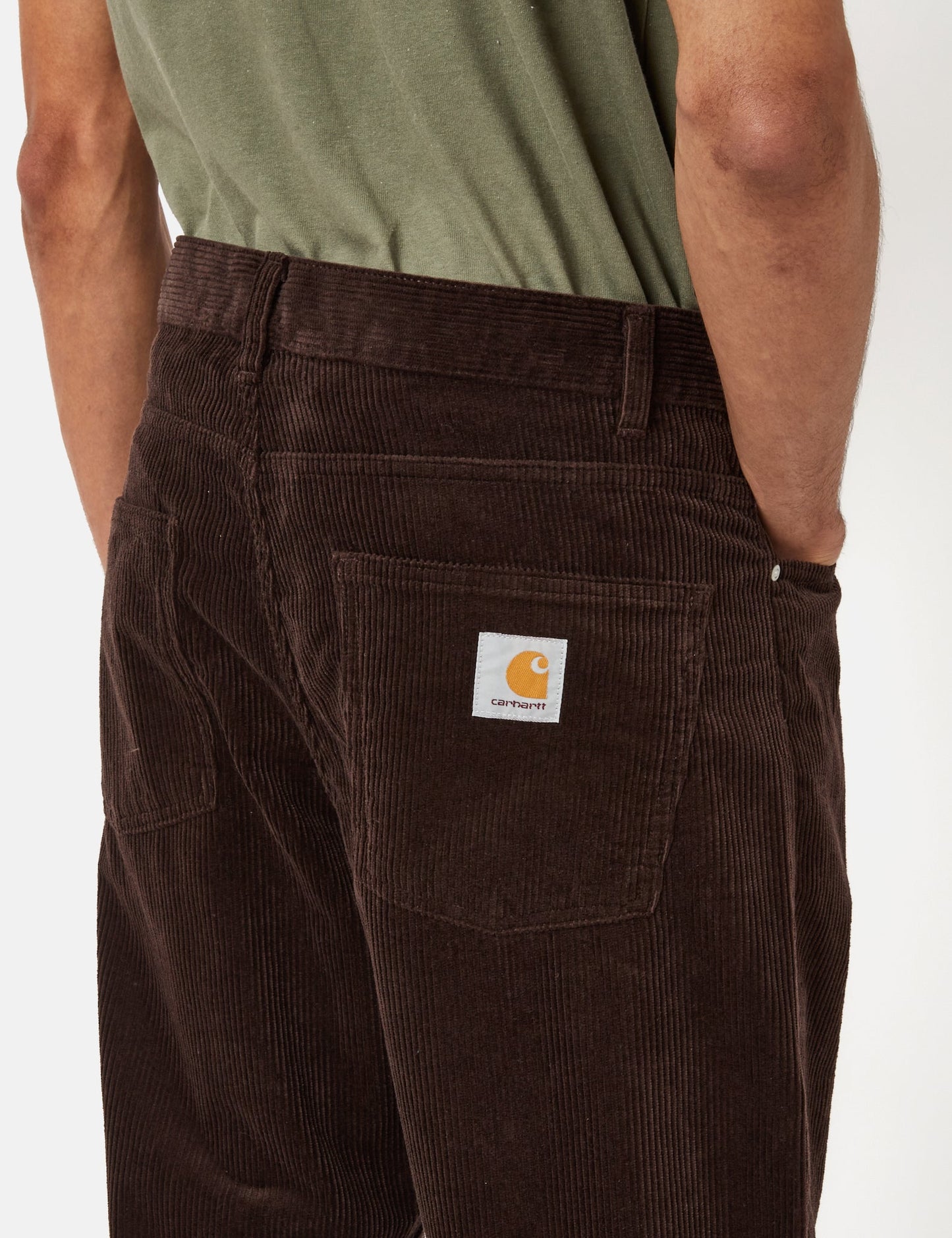 Pantalon Newel en velours côtelé (coupe décontractée) - Marron Terre d'Ombre Foncée