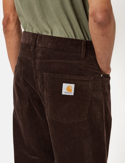 Pantalon Newel en velours côtelé (coupe décontractée) - Marron Terre d'Ombre Foncée
