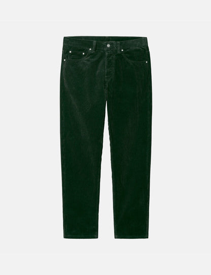 Pantalon Newel en velours côtelé (coupe décontractée) - Vert Cèdre Foncé