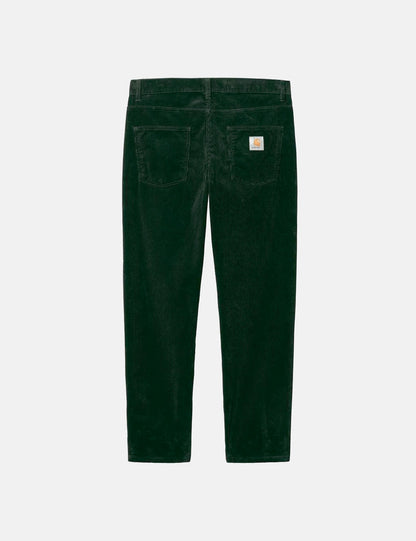 Pantalon Newel en velours côtelé (coupe décontractée) - Vert Cèdre Foncé
