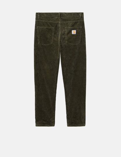 Pantalon Newel en velours côtelé (coupe décontractée) - Vert Végétal