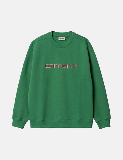 Sweat-shirt Femme - Vert Bonsai/Rose Brumeux