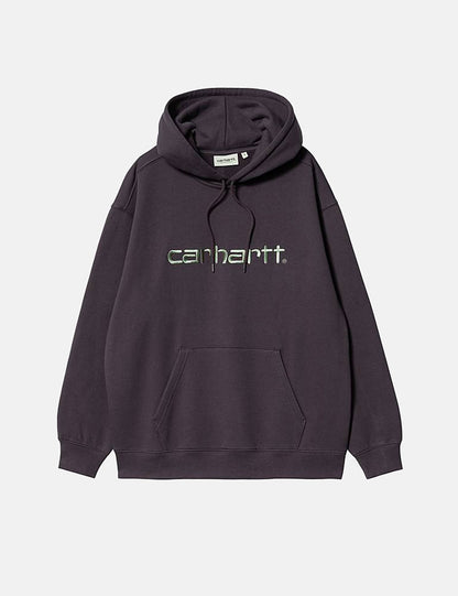 Sweat à capuche femme - Violet artichaut/Vert sauge pâle