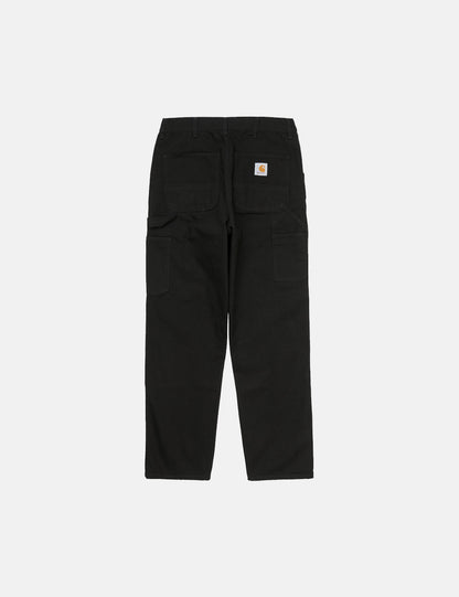 Pantalon double épaisseur (coupe décontractée/droite) - Noir