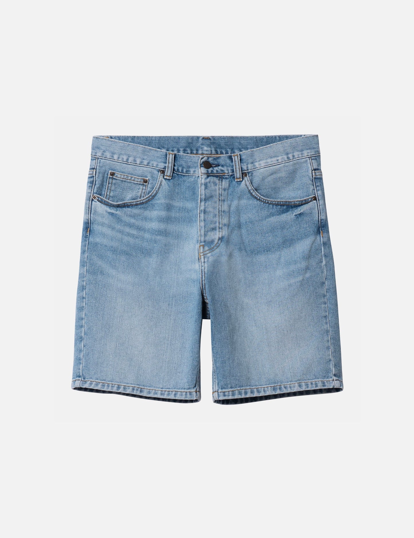 Shorts Newel (coton biologique) - Délavage Light Used bleu