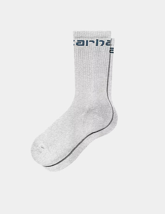 Socken - Aschgrau meliert/Liberty Blue