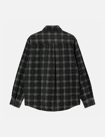 Chemise en velours côtelé Flint (carreaux Wiley) - Gris Vulcan