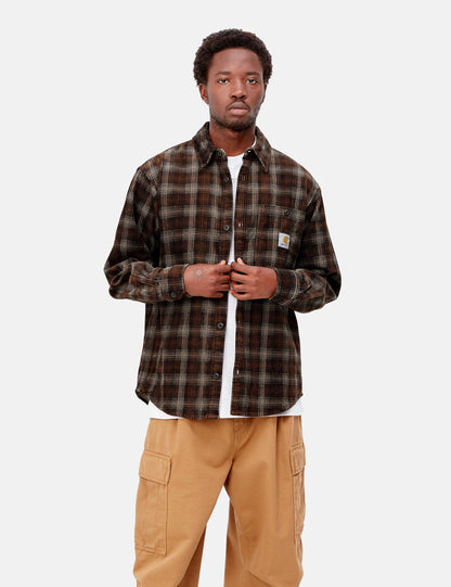 Chemise en velours côtelé Flint (motif Wiley à carreaux) - Hamilton Brown