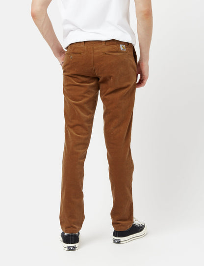 Pantalon Sid en velours côtelé (coupe ajustée) - Jasper Camel