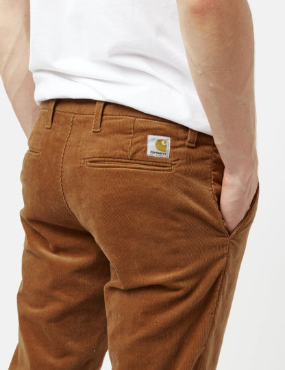 Pantalon Sid en velours côtelé (coupe ajustée) - Jasper Camel