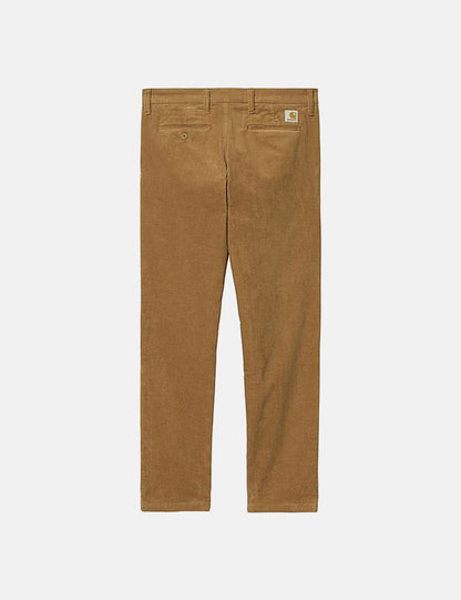 Pantalon Sid en velours côtelé (coupe ajustée) - Jasper Camel