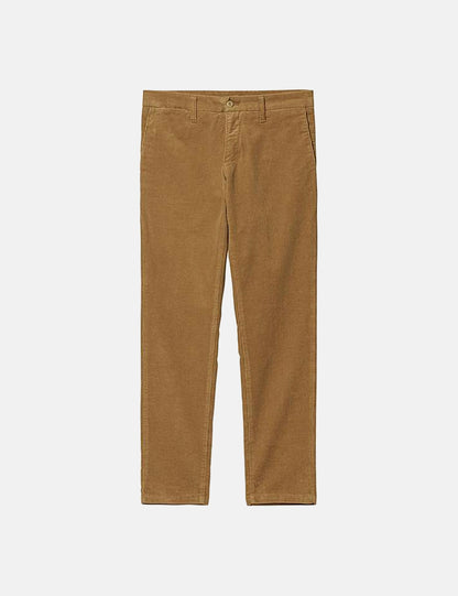 Pantalon Sid en velours côtelé (coupe ajustée) - Jasper Camel
