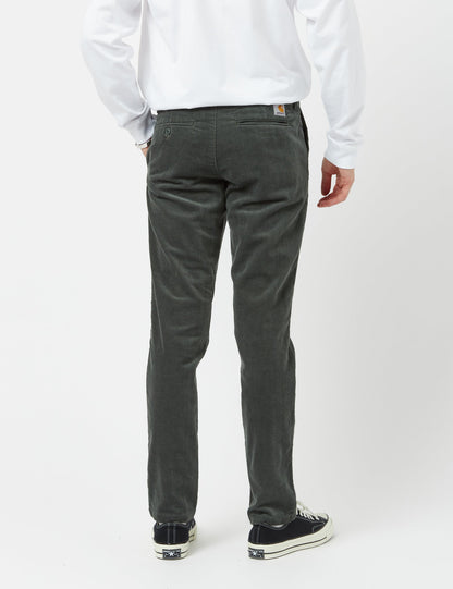 Sid Pant Cord Chino (coupe ajustée) - Vert buis