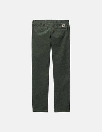 Sid Pant Cord Chino (coupe ajustée) - Vert buis