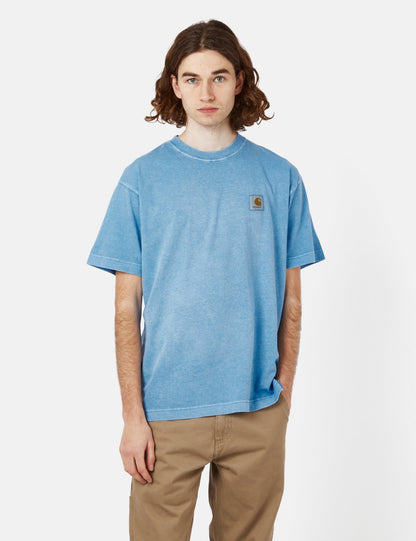 T-shirt Nelson (ample) - Bleu piscine