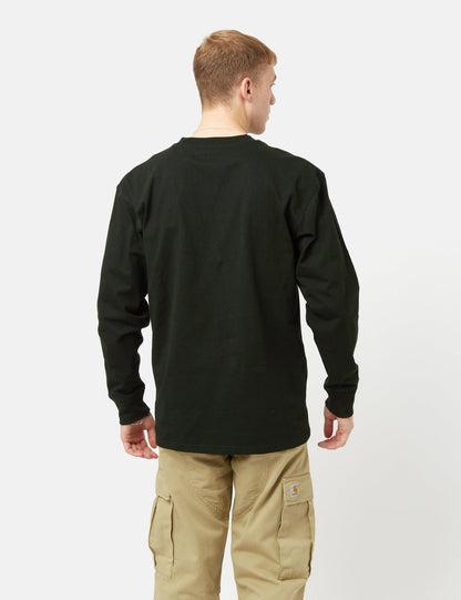 T-shirt à manches longues American Script - Vert cèdre foncé