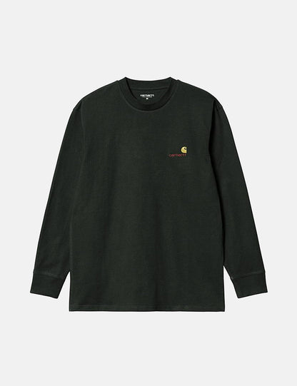 T-shirt à manches longues American Script - Vert cèdre foncé