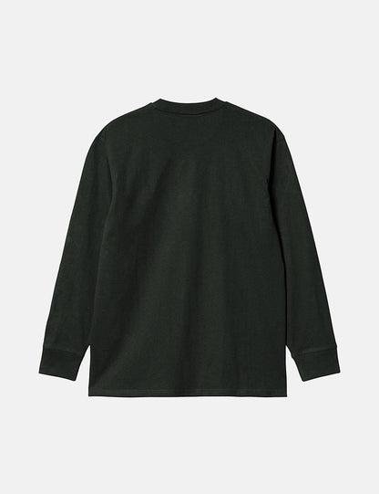T-shirt à manches longues American Script - Vert cèdre foncé