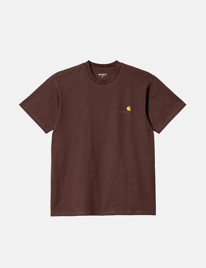 T-shirt American Script - Brun ale