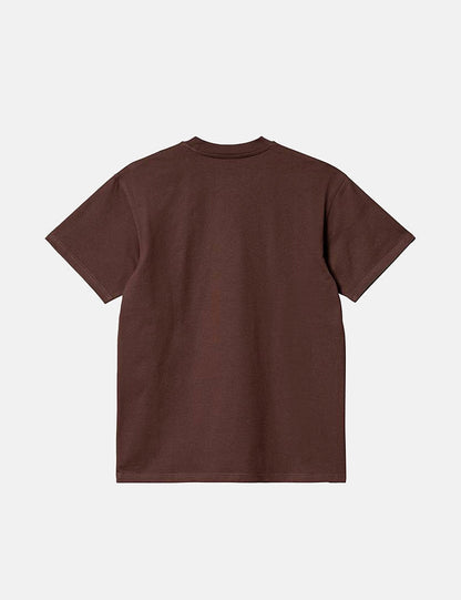 T-shirt American Script - Brun ale