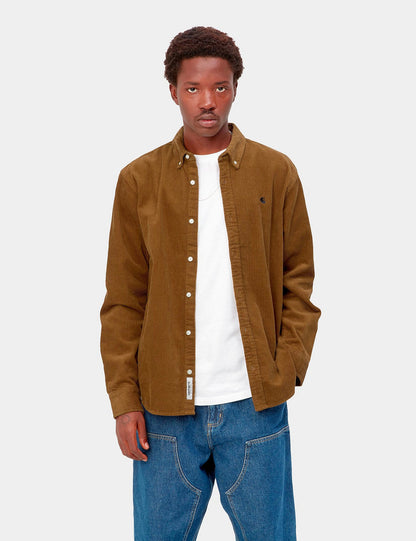 Chemise Madison en velours côtelé - Hamilton Brown/Black