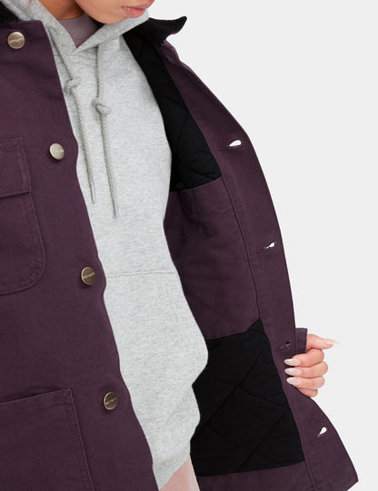 Manteau Irving Femme - Prune foncée/Noir