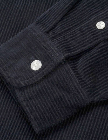 Chemise Madison en velours côtelé - Bleu marine foncé/Cire