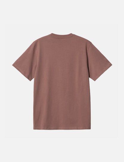 T-shirt à poche (Standard) - Rouge chiné Lupinus