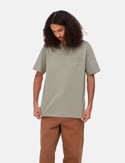 T-shirt à poche (régulier) - Vert Yucca