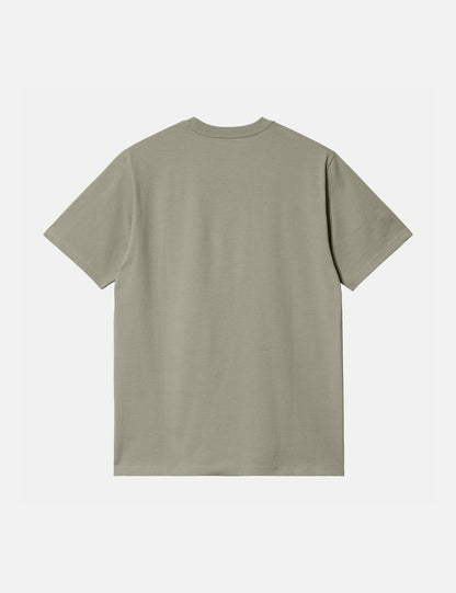 T-shirt à poche (régulier) - Vert Yucca