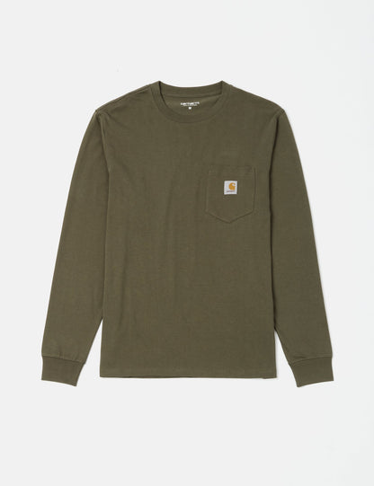 T-shirt à manches longues avec poche - Vert algue