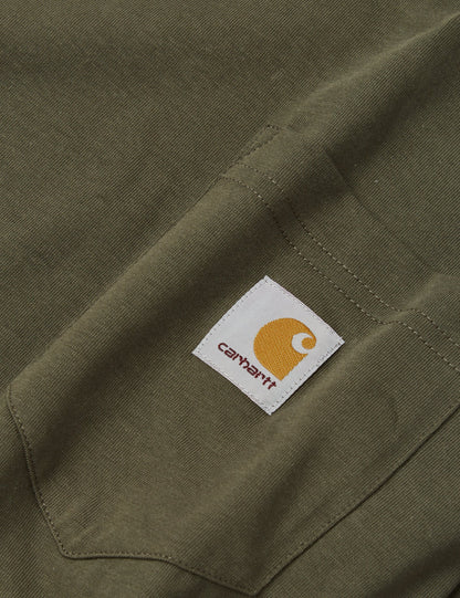 T-shirt à manches longues avec poche - Vert algue