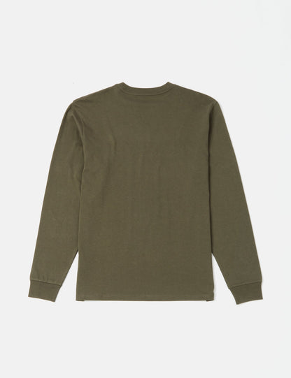 T-shirt à manches longues avec poche - Vert algue