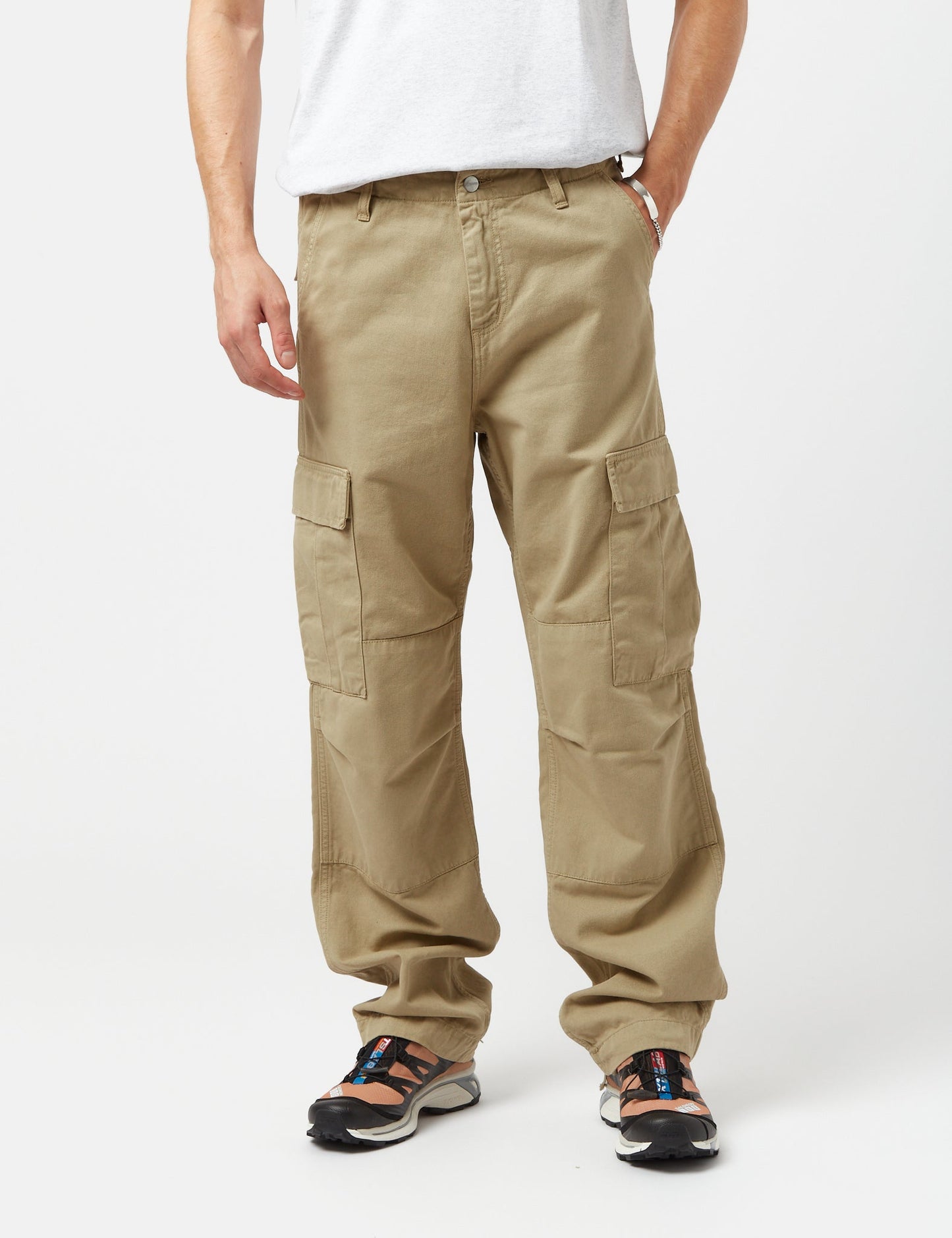 Pantalon Cargo Regular (Sergé de Coton Moraga) - Brun Ammonite