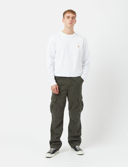 Pantalon cargo regular (twill de coton Moraga) - Vert buis