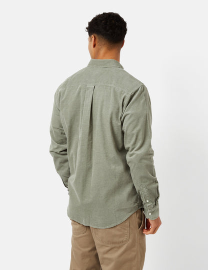 Chemise Madison (Fine Corde) - Vert Yucca/Blanc