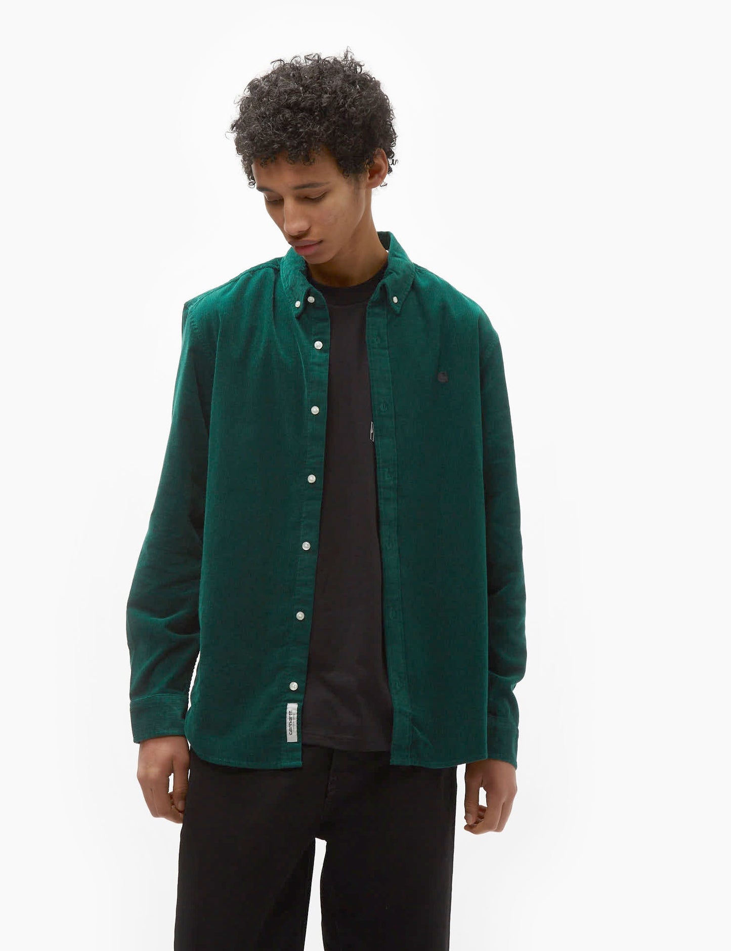 Chemise en velours côtelé Madison - Vert cerfeuil